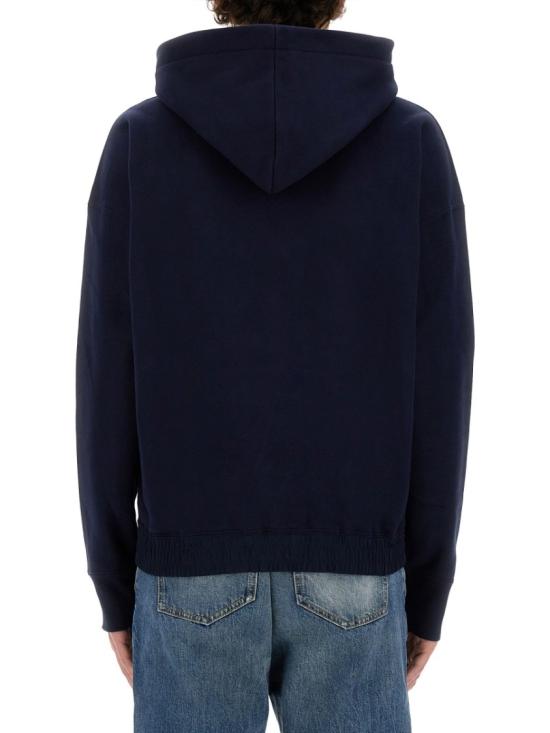  생로랑 프론트 로고 자수 후드 773358 Y36SW4140 Black - SAINT LAURENT