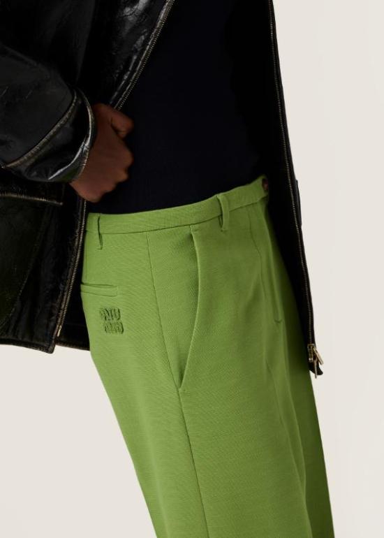 25FW 미우미우 스트레이트 팬츠 MP1931SOOO18FQ F0089 VERDE - MIU MIU
