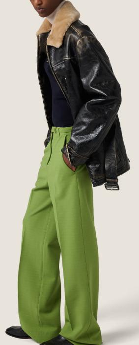 25FW 미우미우 스트레이트 팬츠 MP1931SOOO18FQ F0089 VERDE