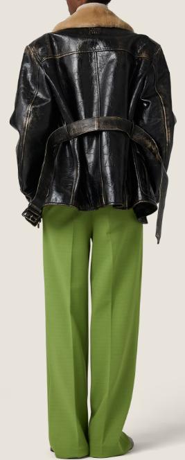 25FW 미우미우 스트레이트 팬츠 MP1931SOOO18FQ F0089 VERDE - MIU MIU