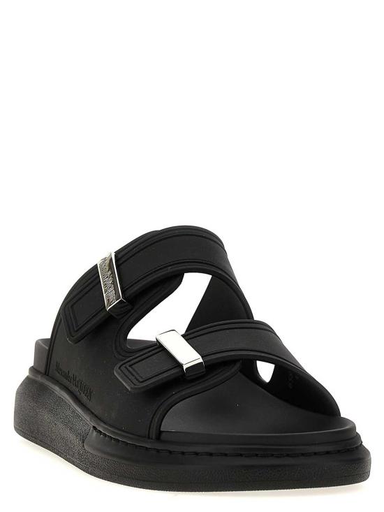 26SS 알렉산더 맥퀸 하이브리드 슬라이드 658063W4Z511081 Black - ALEXANDER MCQUEEN