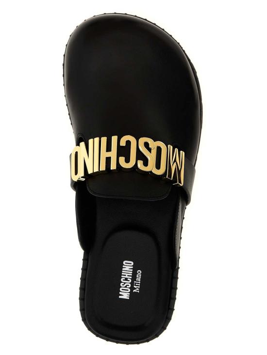 25FW 모스키노 뮬/슬리퍼 MA10162G1NMF0000 Black - MOSCHINO