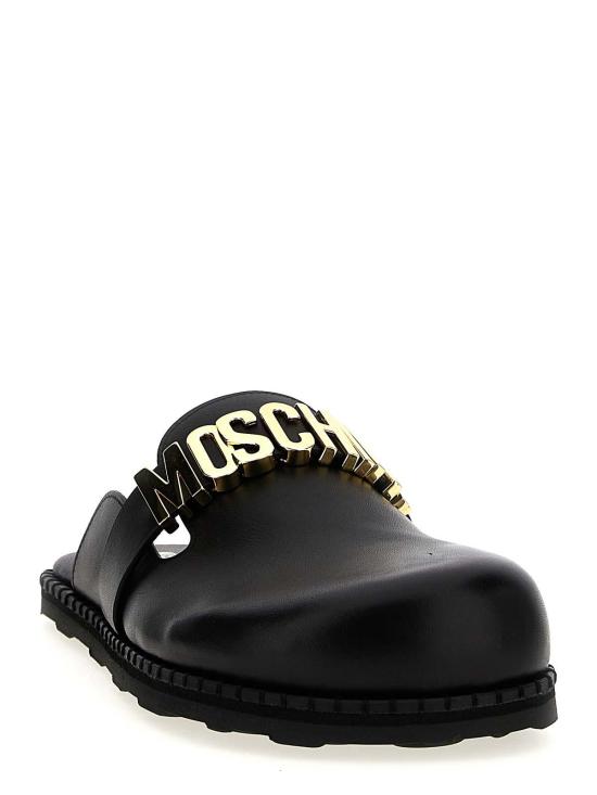 25FW 모스키노 뮬/슬리퍼 MA10162G1NMF0000 Black - MOSCHINO