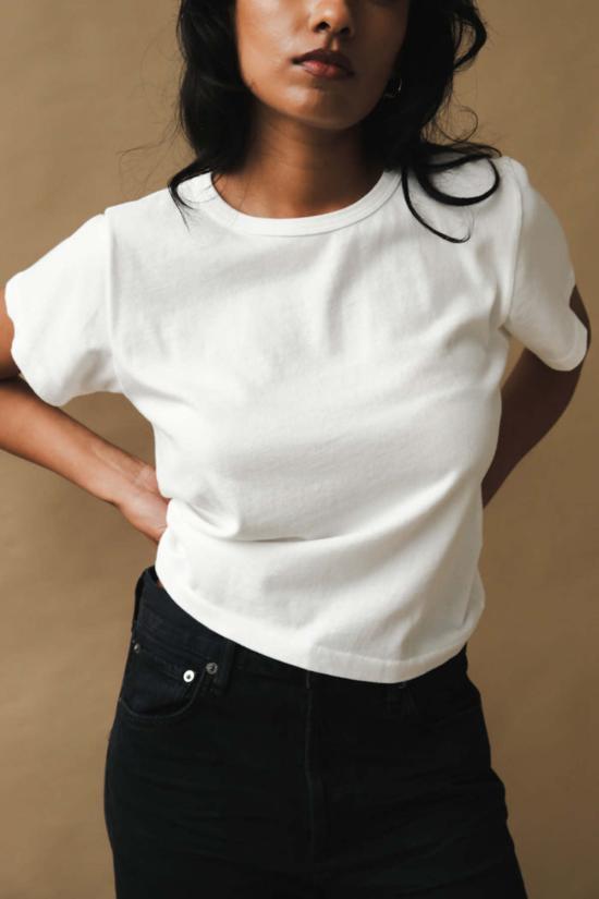  르 본 숍 반팔 티셔츠 Le Bon Shoppe The Little Boy 티셔츠 빈티지 화이트