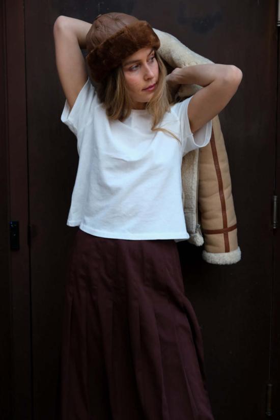  르 본 숍 반팔 티셔츠 Le Bon Shoppe The Little Boy 티셔츠 빈티지 화이트 - Le Bon Shoppe