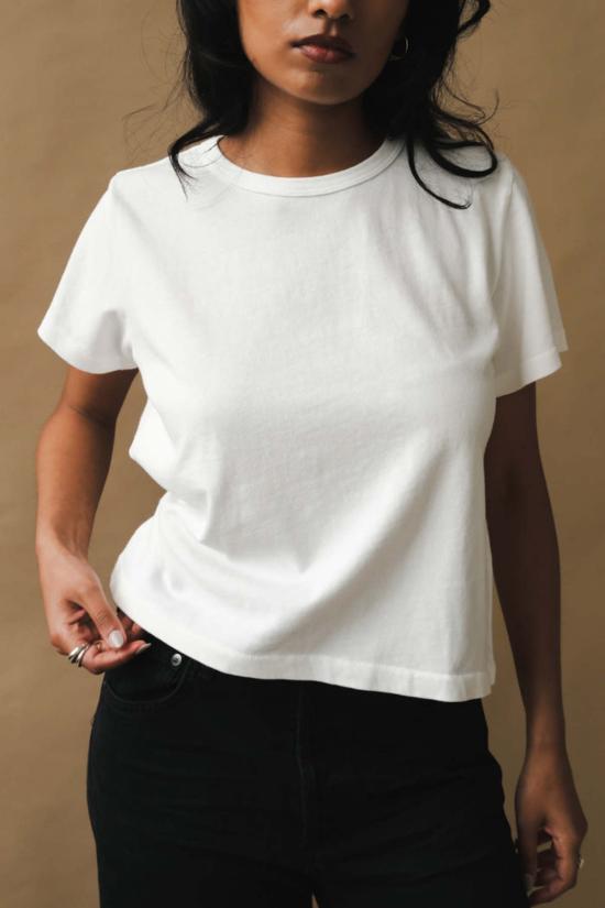  르 본 숍 반팔 티셔츠 Le Bon Shoppe The Little Boy 티셔츠 빈티지 화이트 - Le Bon Shoppe