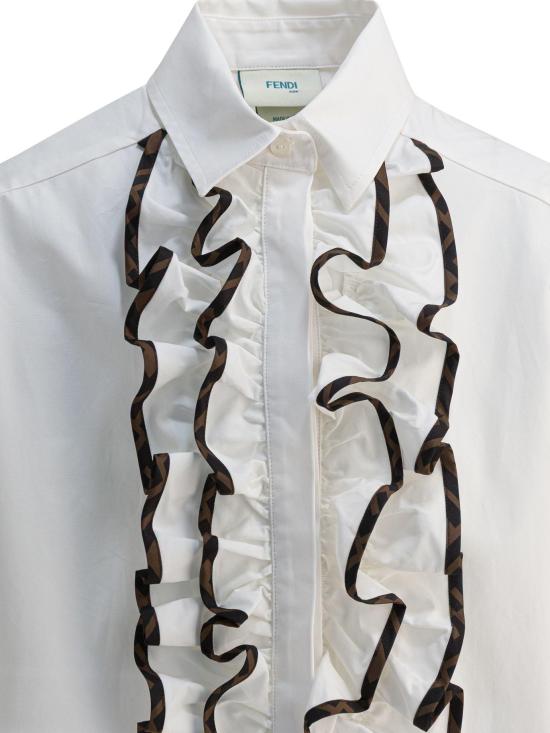 25FW [키즈] 펜디 셔츠 JFC136 AEXZF0TU9 WHITE - FENDI