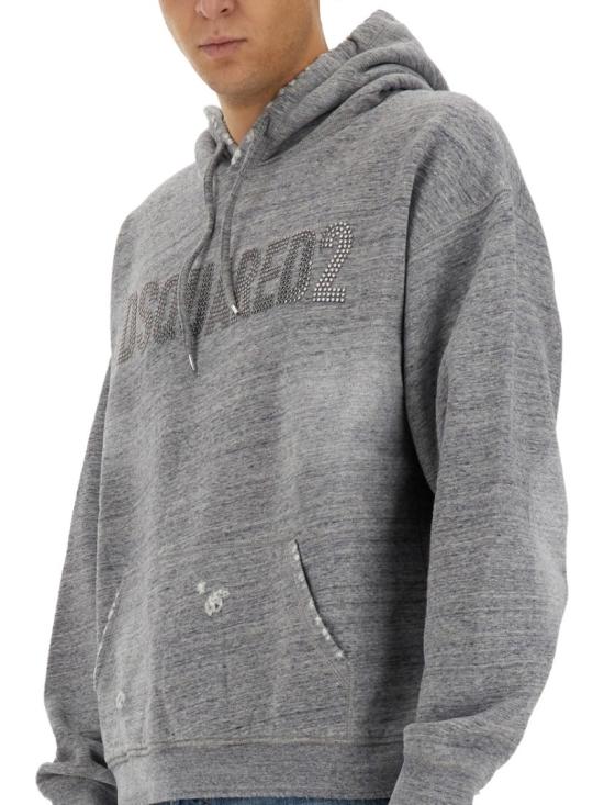  디스퀘어드2 후드 티셔츠 S71GU0696 S25477860M Grey - DSQUARED2