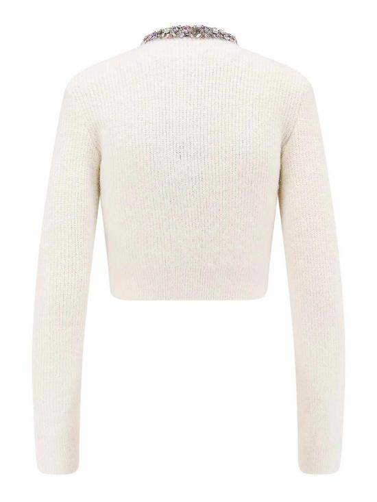 25FW 셀프 포트레이트 엠벨리시드 트림 가디건 AW25135CCCREAM White - SELF PORTRAIT