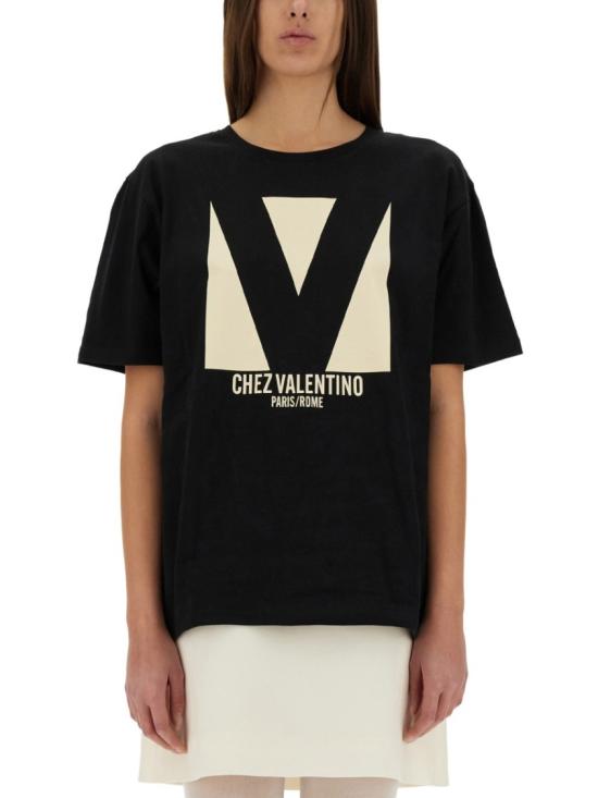 25SS 발렌티노 가라바니 반팔 티셔츠 6B3MG24H95W 0NO Black