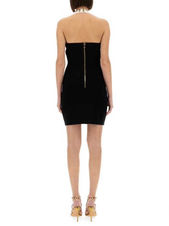  발망 미디 원피스 EF1R2390KH99 EAB Black - BALMAIN