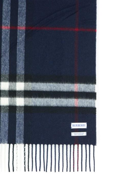  버버리 체크 캐시미어 머플러 8112641 A1249 Blue - BURBERRY