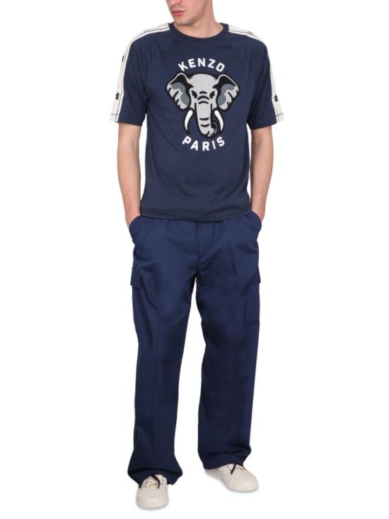  겐조 스트레이트 팬츠 FD55PA242 9DD77 Blue - KENZO