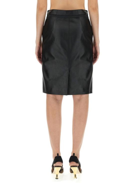  펜디 컷아웃 웨이스트 레더 스커트 FPD774 AQ31F0GME Black - FENDI
