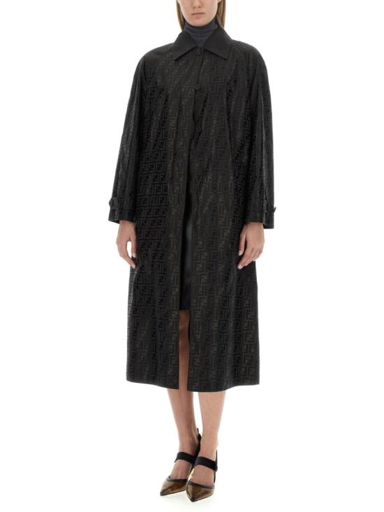  펜디 컷아웃 웨이스트 레더 스커트 FPD774 AQ31F0GME Black - FENDI