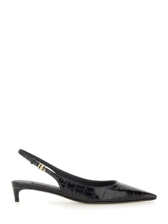  돌체앤가바나 크로커다일 이펙트 슬링백 CG0804 A54918B956 Black