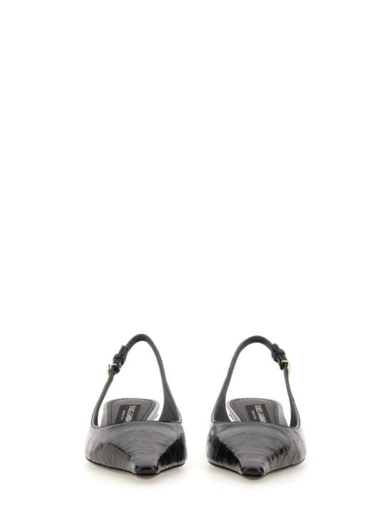  돌체앤가바나 크로커다일 이펙트 슬링백 CG0804 A54918B956 Black - DOLCE & GABBANA
