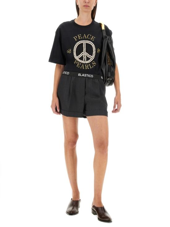  모스키노 반팔 티셔츠 07085442 3555 Black - MOSCHINO