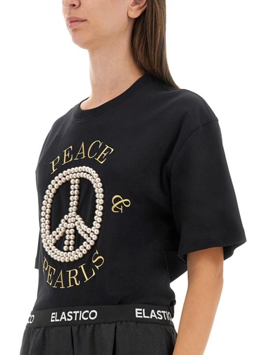  모스키노 반팔 티셔츠 07085442 3555 Black - MOSCHINO
