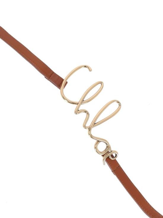 25FW 끌로에 슬림 벨트 C24AC066SFB26M Brown - CHLOE