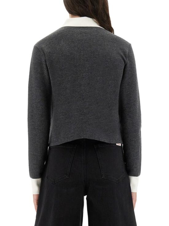 25FW 셀프 포트레이트 폴로 티셔츠 PF25 048C GR GREY Black - SELF PORTRAIT