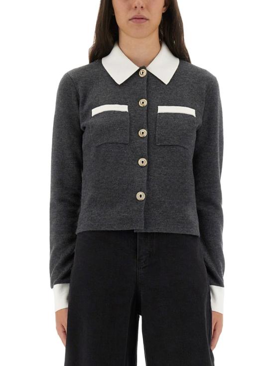 25FW 셀프 포트레이트 폴로 티셔츠 PF25 048C GR GREY Black
