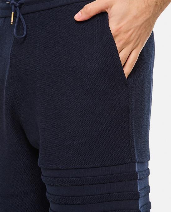 25SS 톰브라운 루프백 4바 스웨트트레이닝/조거 팬츠 MJQ224AJ0201415 Blue - THOM BROWNE