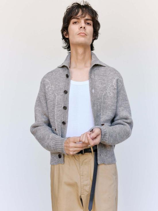  더 레터스 가디건 레터스 셰틀랜드 울 5G 웨스턴 터틀넥 카디건 - THE LETTERS