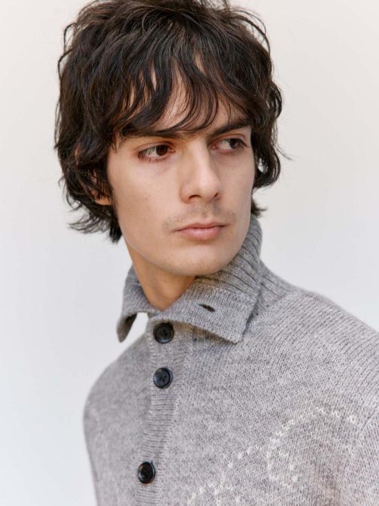  더 레터스 가디건 레터스 셰틀랜드 울 5G 웨스턴 터틀넥 카디건 - THE LETTERS