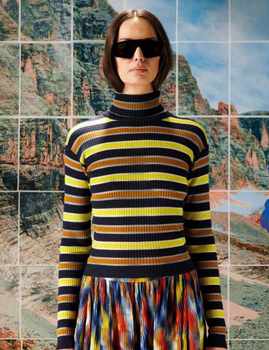  헨릭 빕스코브 터틀넥 Henrik Vibskov 라인  니트 탑 - HENRIK VIBSKOV