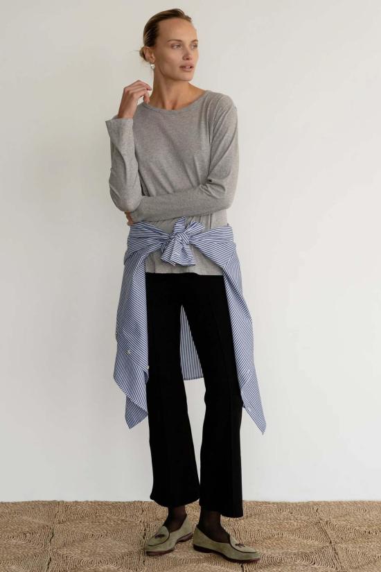  도니 크롭 팬츠 . 리브킥 플레어 팬츠