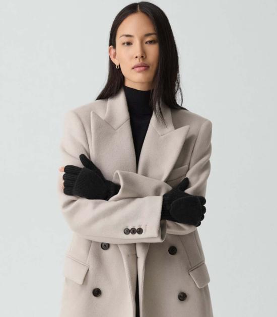  띠어리 장갑 이론 폴드백 글러브 블랙 - THEORY