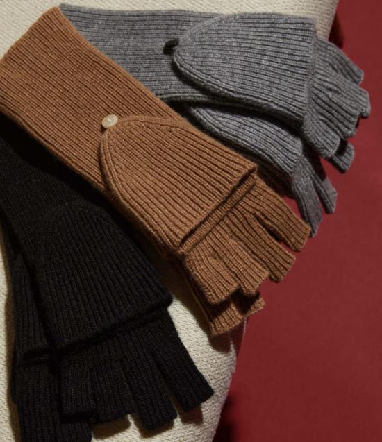  띠어리 장갑 이론 폴드백 글러브 블랙 - THEORY