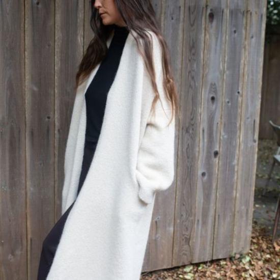  로렌 마누지안 가디건 롱 숄 카디건 - LAUREN MANOOGIAN