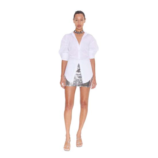  사이먼밀러 숏 스커트 사이먼 밀러 디지 스팽글 스커트 새틀라이트 실버 - SIMONMILLER