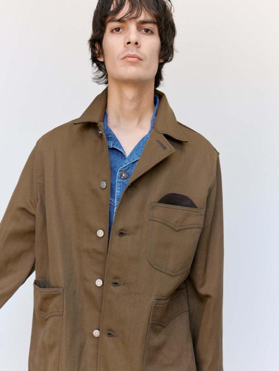  더 레터스 자켓 레터스 모카 울 리넨 트윌 워커스 재킷 - THE LETTERS