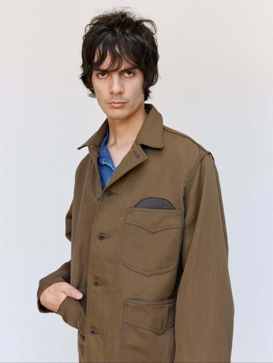  더 레터스 자켓 레터스 모카 울 리넨 트윌 워커스 재킷