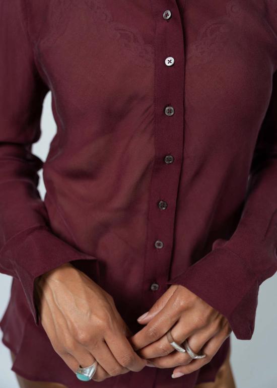  브라조 트리콧 블라우스 Brazeau 트리코 릴 프린스  보르도 - BRAZEAU TRICOT