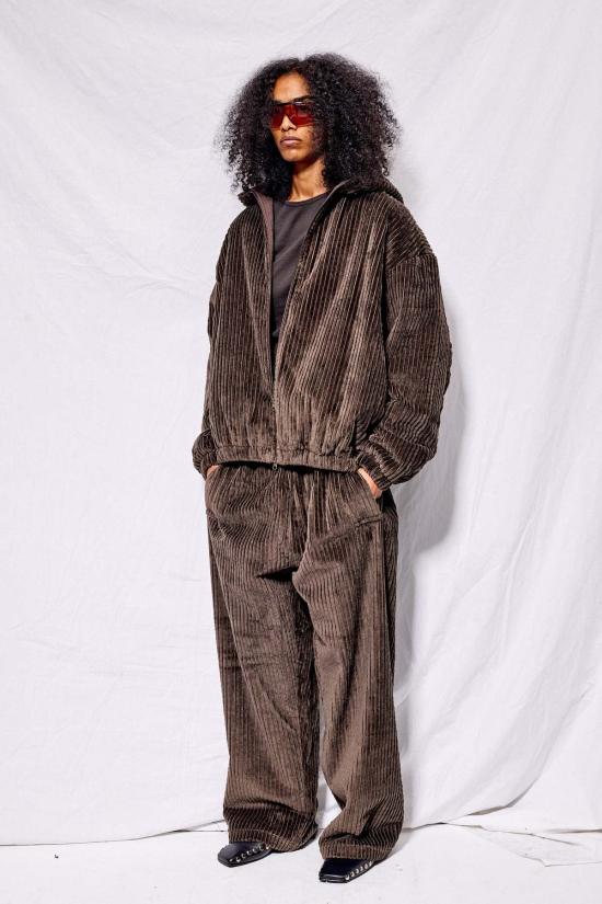  가브리엘라 콜 가먼츠 봄버 자켓 216호 브라운 코듀로이 퍼퍼 지퍼 재킷 - GABRIELA COLL GARMENTS