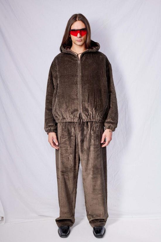  가브리엘라 콜 가먼츠 봄버 자켓 216호 브라운 코듀로이 퍼퍼 지퍼 재킷