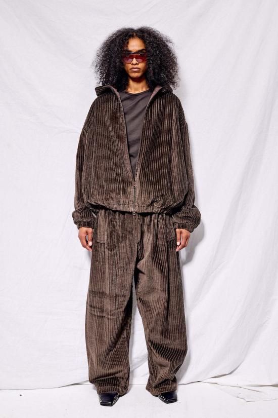  가브리엘라 콜 가먼츠 봄버 자켓 216호 브라운 코듀로이 퍼퍼 지퍼 재킷 - GABRIELA COLL GARMENTS