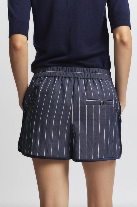  세인트 아트 숏팬츠 젠 핀스트라이프 보드 숏 네이비 스트라이프 - SAINT ART