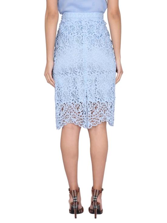  버버리 미디 스커트 8067788 A1397 Blue - BURBERRY