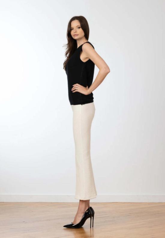  에비뉴 몽테뉴 크롭 팬츠 Avenue Montaigne 레오 팬츠 부클레 윈터 화이트 - AVENUE MONTAIGNE