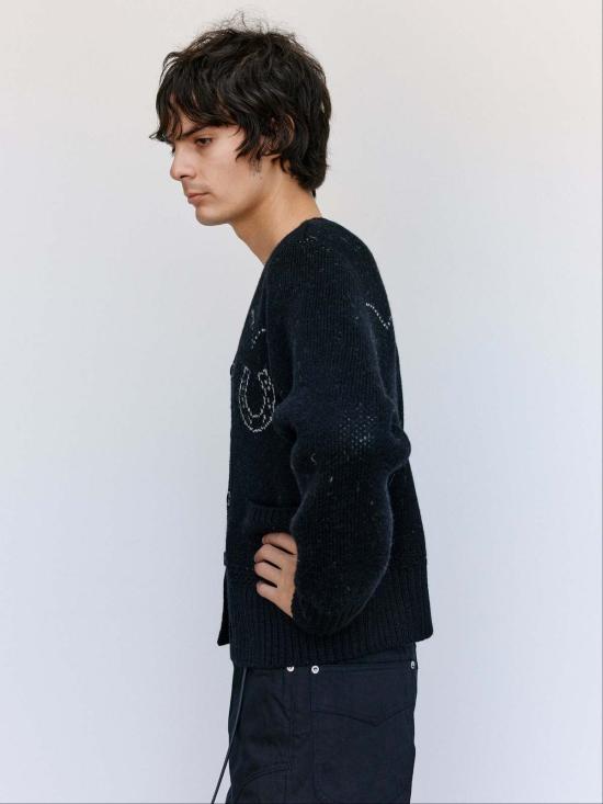  더 레터스 가디건 레터스 셰틀랜드 울 리넨 웨스턴 카디건 - THE LETTERS