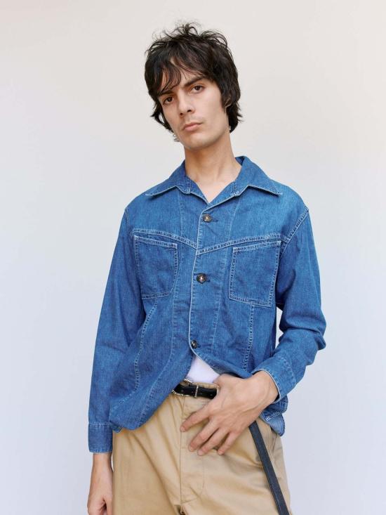  더 레터스 데님 팬츠 레터스 인디고 워시드 데님 웨스트 코스트 셔츠