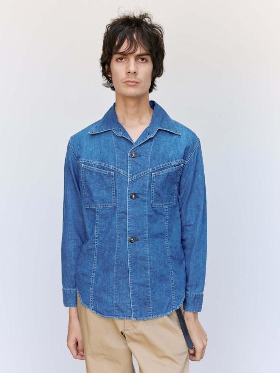  더 레터스 데님 팬츠 레터스 인디고 워시드 데님 웨스트 코스트 셔츠 - THE LETTERS