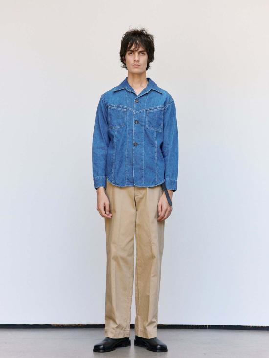  더 레터스 데님 팬츠 레터스 인디고 워시드 데님 웨스트 코스트 셔츠 - THE LETTERS