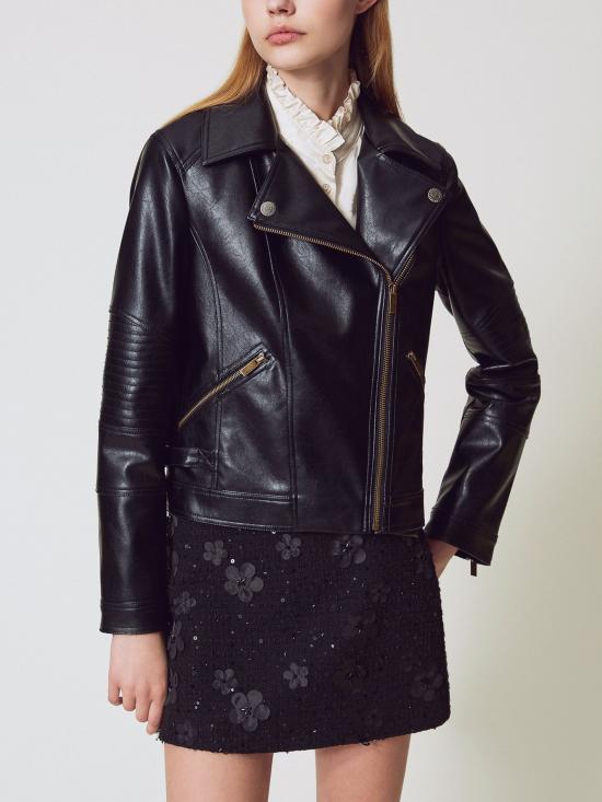 25FW 트윈셋 가죽 자켓 252TP2710 00006 nero