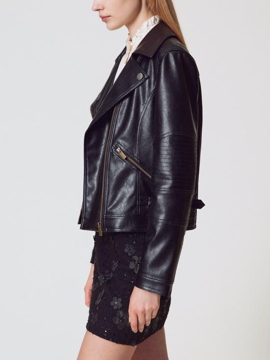 25FW 트윈셋 가죽 자켓 252TP2710 00006 nero - TWINSET